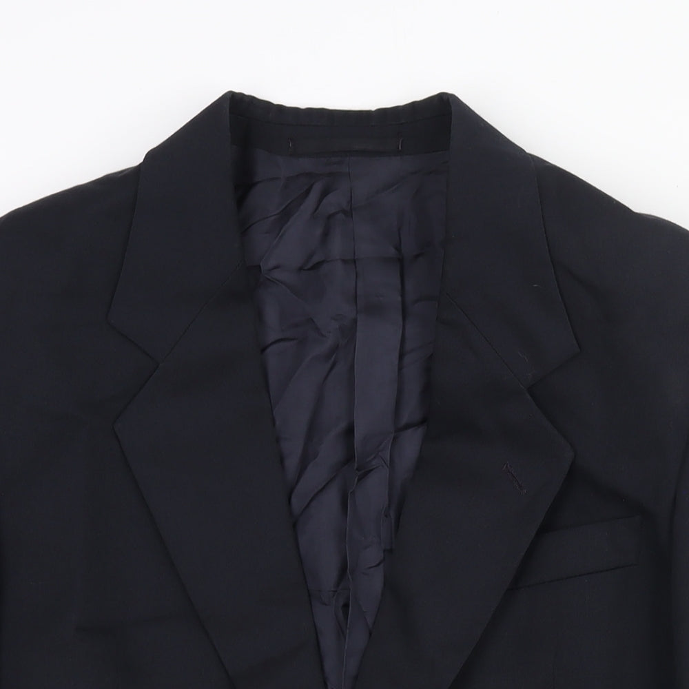 Debenhams Mens Blue Polyester Jacket Suit Jacket Size 40 Regular