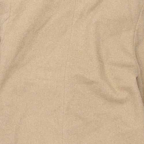 New Look Womens Beige Overcoat Coat Size 6 Button