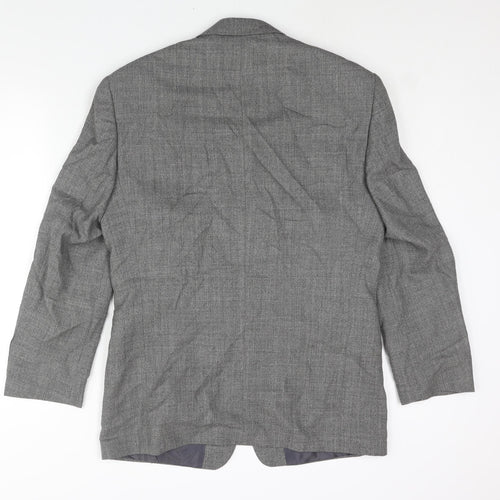 Benvenuto Mens Grey Wool Jacket Suit Jacket Size 40 Regular