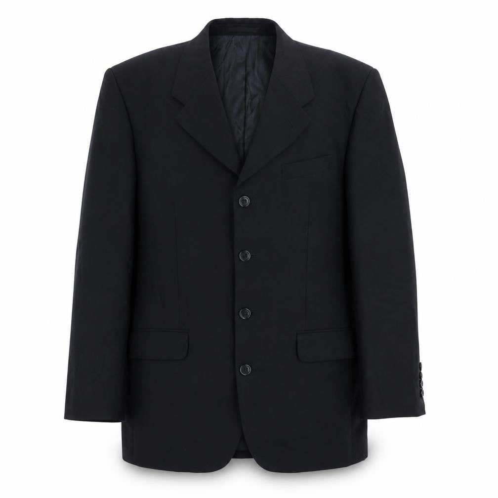 C&A Mens Black Wool Jacket Suit Jacket Size 40 Regular