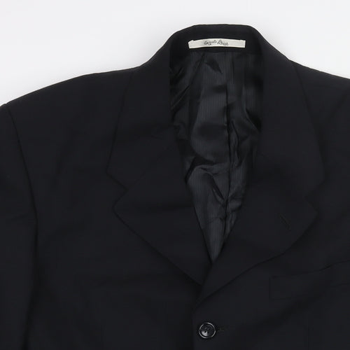 C&A Mens Black Wool Jacket Suit Jacket Size 40 Regular