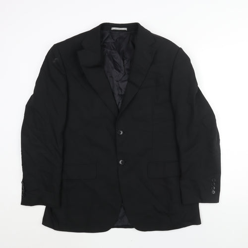 NEXT Mens Black Wool Jacket Suit Jacket Size 40 Regular