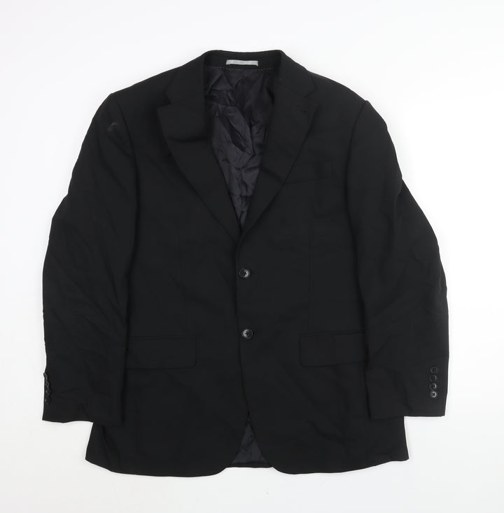NEXT Mens Black Wool Jacket Suit Jacket Size 40 Regular