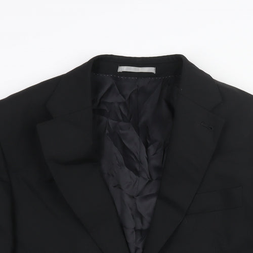 NEXT Mens Black Wool Jacket Suit Jacket Size 40 Regular