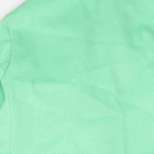 Marks and Spencer Womens Green Overcoat Coat Size 12 Button