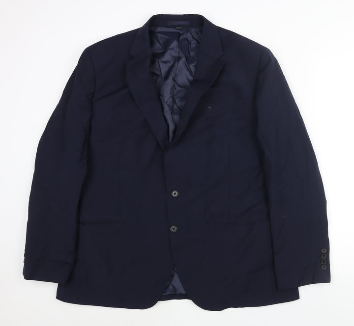 Marks and Spencer Mens Blue Wool Jacket Suit Jacket Size 46 Regular