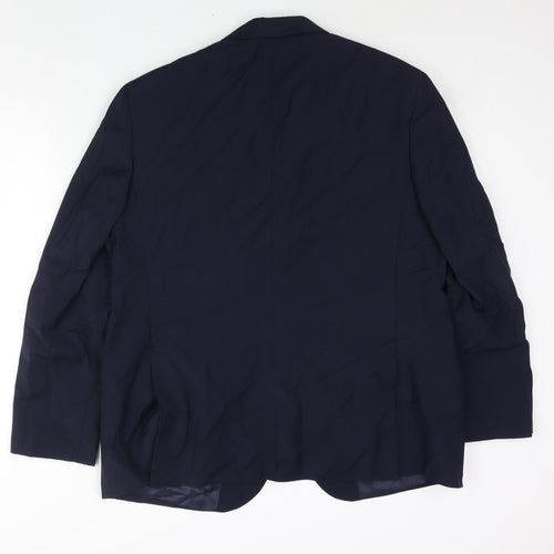 Marks and Spencer Mens Blue Wool Jacket Suit Jacket Size 46 Regular