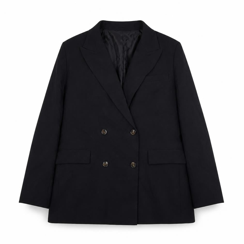 Marks & Spencer Womens Black Polyester Jacket Suit Jacket Size 18 - Vented Cuffs