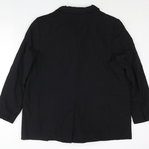 Marks and Womens Black Polyester Jacket Suit Jacket Size 18 - Vented Cuffs
