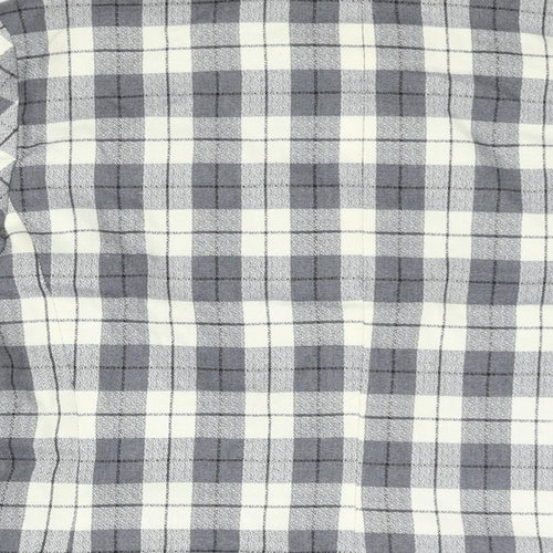 First Avenue Womens Grey Check Jacket Size 14 Button - Velvet Collar