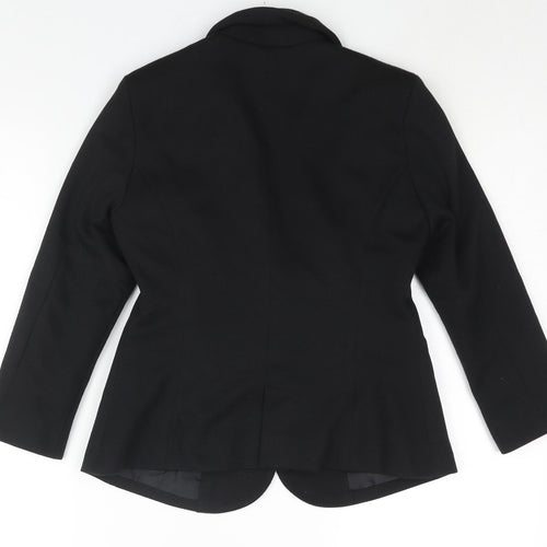 New Look Womens Black Polyester Jacket Suit Jacket Size 8