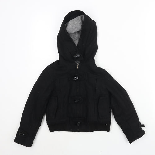 Zara Boys Black Bomber Jacket Jacket Size 4-5 Years Zip - Toggle Hooded