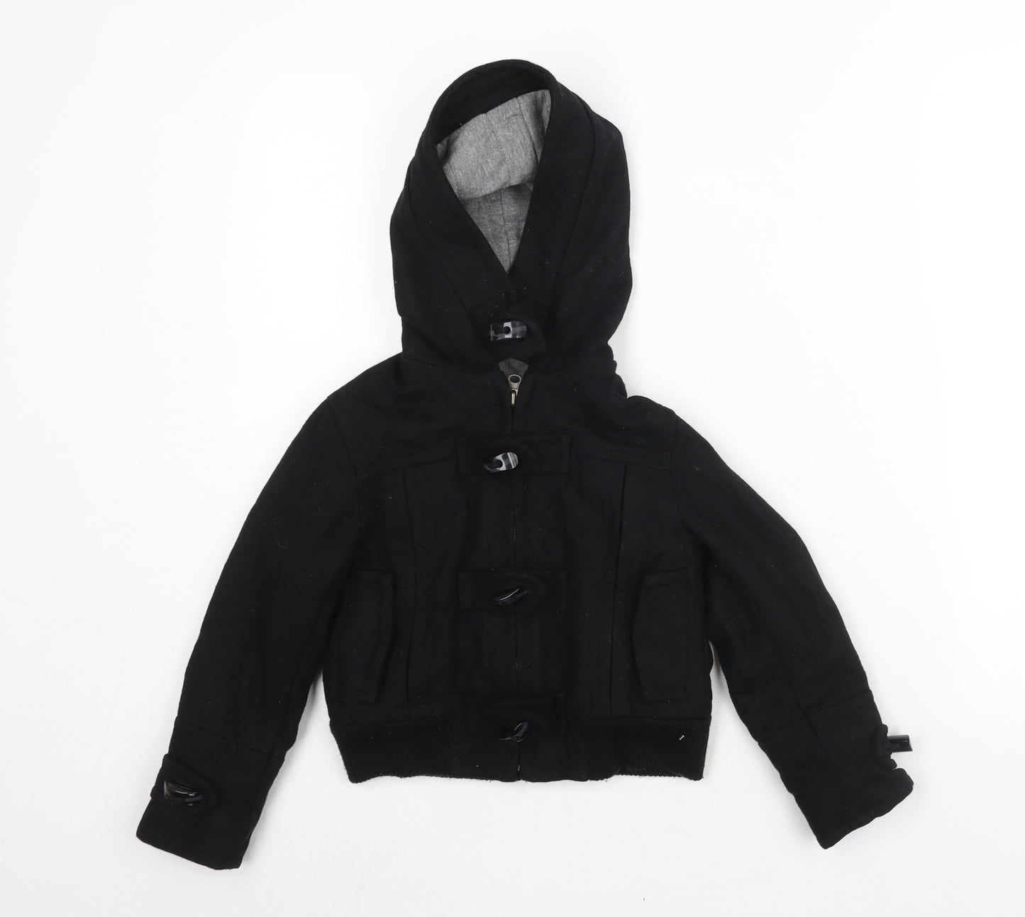 Zara Boys Black Bomber Jacket Jacket Size 4-5 Years Zip - Toggle Hooded