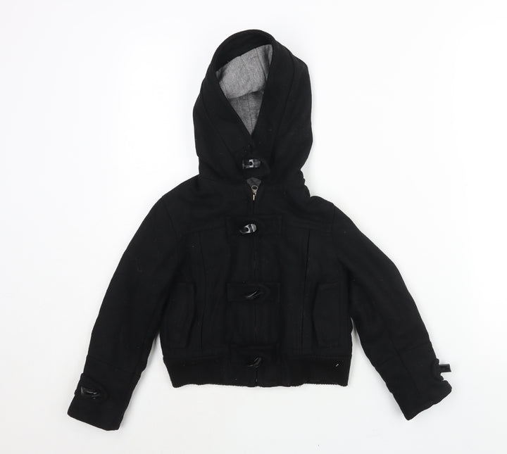 Zara Boys Black Bomber Jacket Jacket Size 4-5 Years Zip - Toggle Hooded