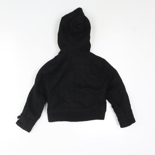 Zara Boys Black Bomber Jacket Jacket Size 4-5 Years Zip - Toggle Hooded