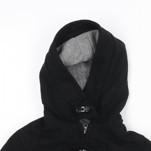 Zara Boys Black Bomber Jacket Jacket Size 4-5 Years Zip - Toggle Hooded