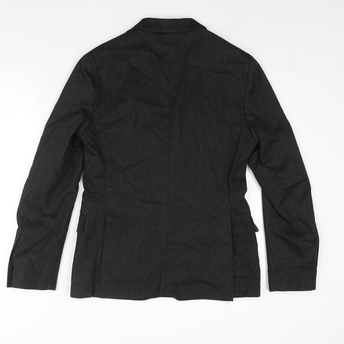 Royal Hem Mens Black Cotton Jacket Suit Jacket Size 36 Regular