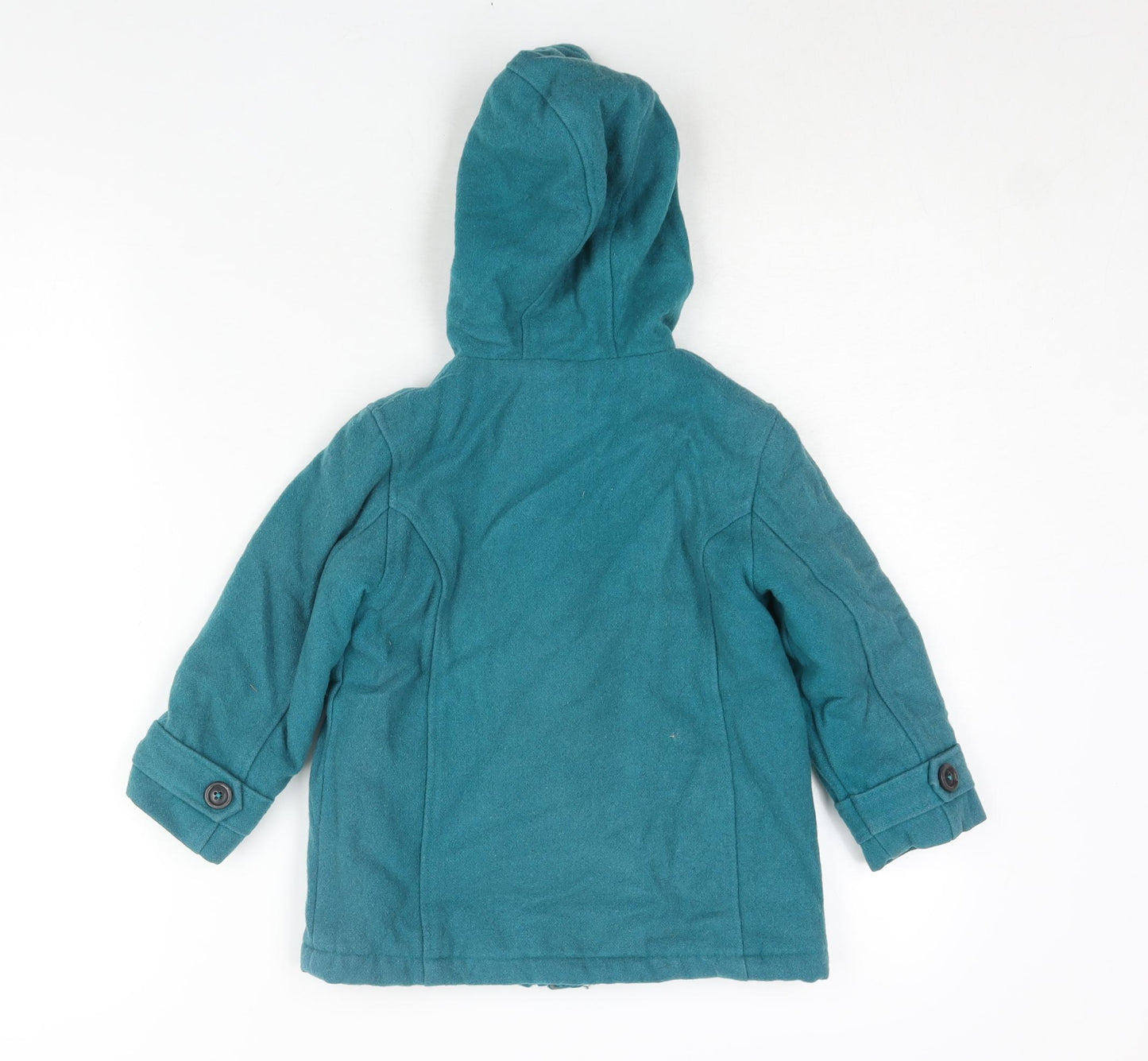 Marks and Spencer Girls Blue Parka Coat Size 3-4 Years Zip - Hooded Toggle