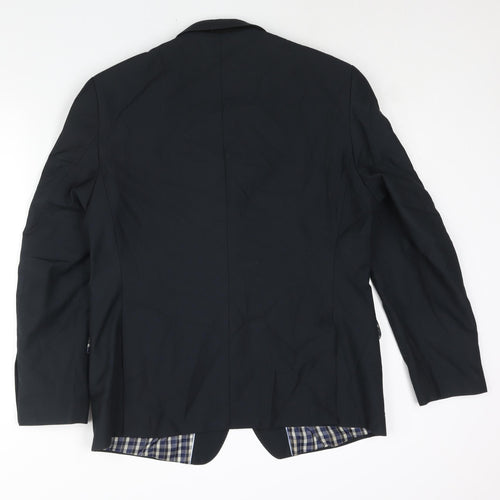 Supreme Mens Black Polyester Jacket Suit Jacket Size 40 Regular