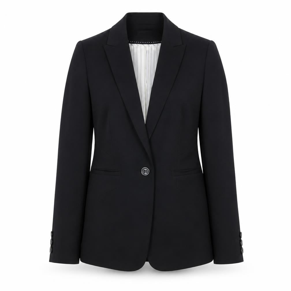 Marks & Spencer Womens Black Polyester Jacket Suit Jacket Size 10