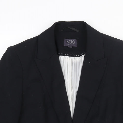 Marks and Spencer Womens Black Polyester Jacket Suit Jacket Size 10
