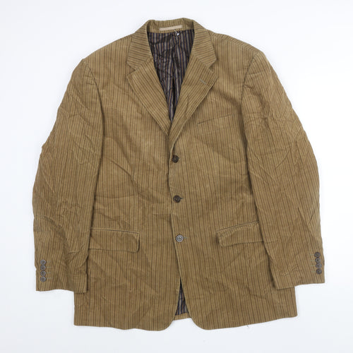 Douglas Mens Brown Cotton Jacket Blazer Size 44 Regular