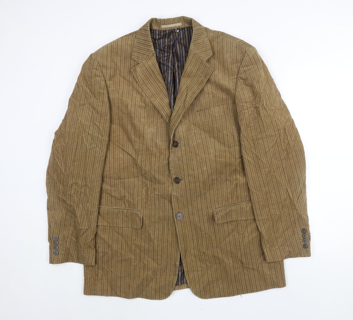 Douglas Mens Brown Cotton Jacket Blazer Size 44 Regular