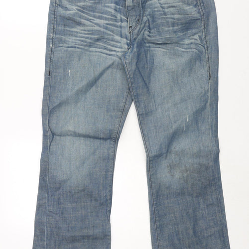 Levi's Womens Blue Cotton Bootcut Jeans Size 31 in L30 in Regular Zip - Starched