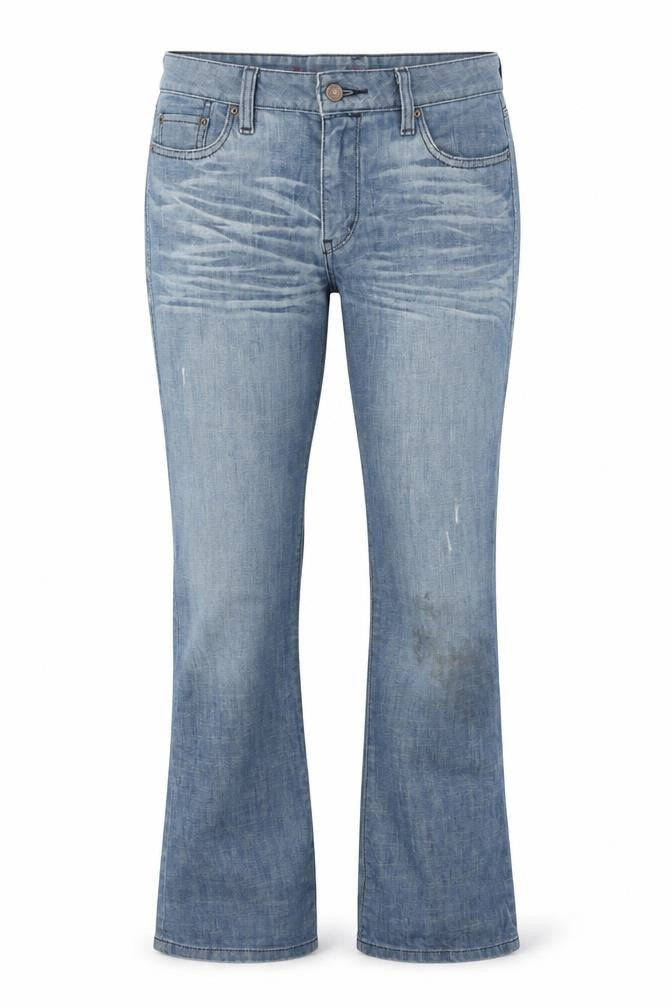 Levi's Womens Blue Cotton Bootcut Jeans Size 31 in L30 in Regular Zip - Starched