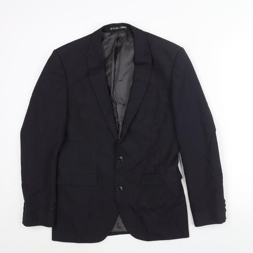 NEXT Mens Blue Polyester Jacket Suit Jacket Size 36 Regular