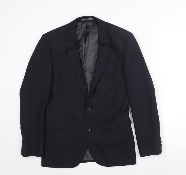 NEXT Mens Blue Polyester Jacket Suit Jacket Size 36 Regular