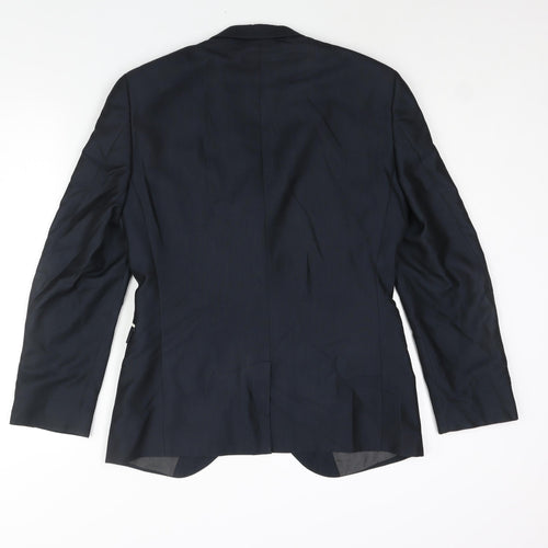 NEXT Mens Blue Polyester Jacket Suit Jacket Size 36 Regular