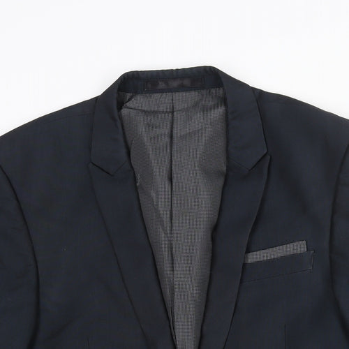 NEXT Mens Blue Polyester Jacket Suit Jacket Size 36 Regular