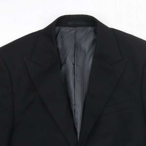 NEXT Mens Black Polyester Jacket Suit Jacket Size 36 Regular