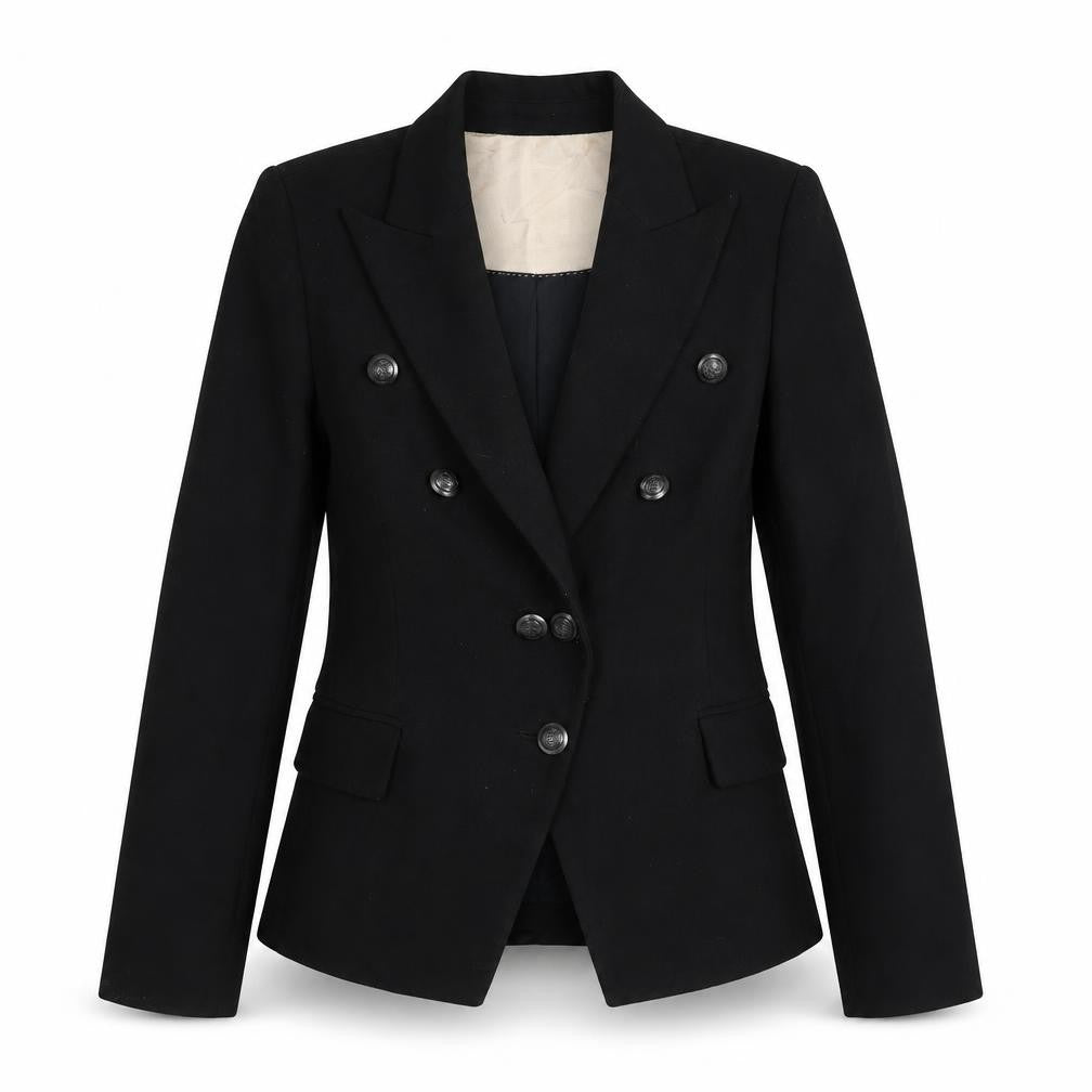 Zara Womens Black Polyester Jacket Suit Jacket Size XS