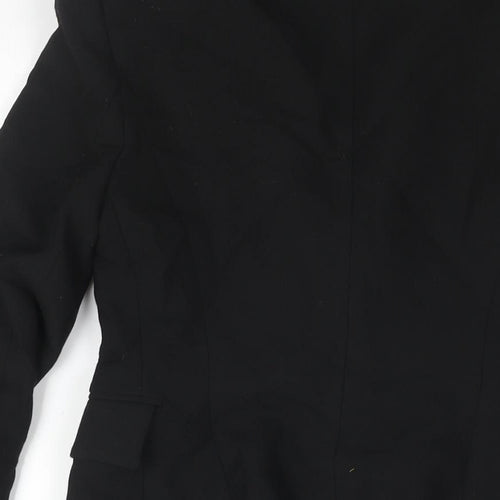 Zara Womens Black Polyester Jacket Suit Jacket Size XS
