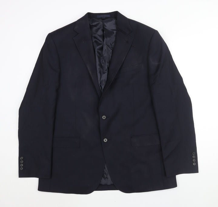 Marks and Spencer Mens Blue Polyester Jacket Suit Jacket Size 42 Regular