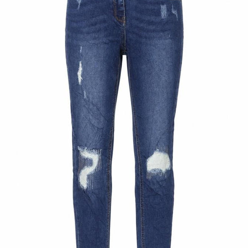 Matalan Womens Blue Cotton Skinny Jeans Size 10 L28 in Regular Zip