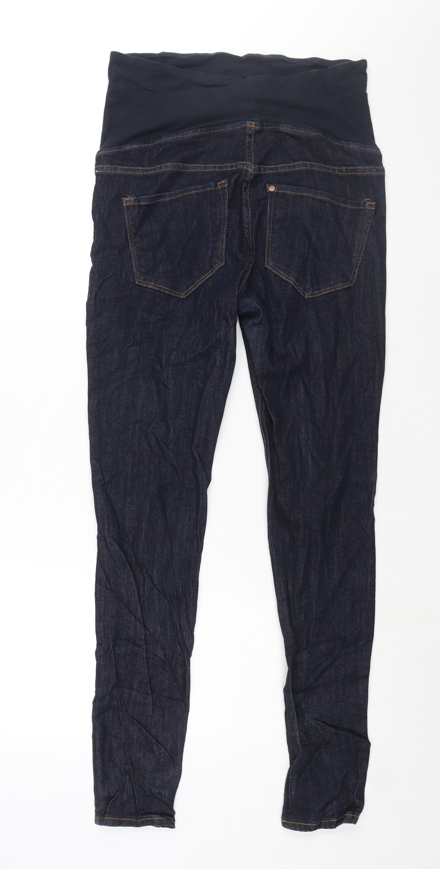 H&M Womens Blue Cotton Skinny Jeans Size 14 L30 in Regular