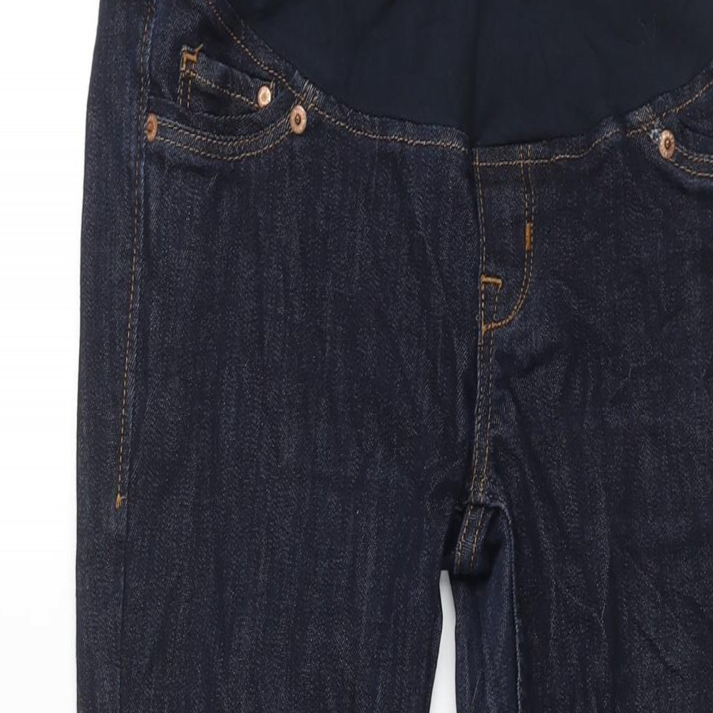 H&M Womens Blue Cotton Skinny Jeans Size 14 L30 in Regular