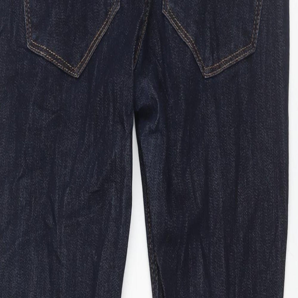 H&M Womens Blue Cotton Skinny Jeans Size 14 L30 in Regular