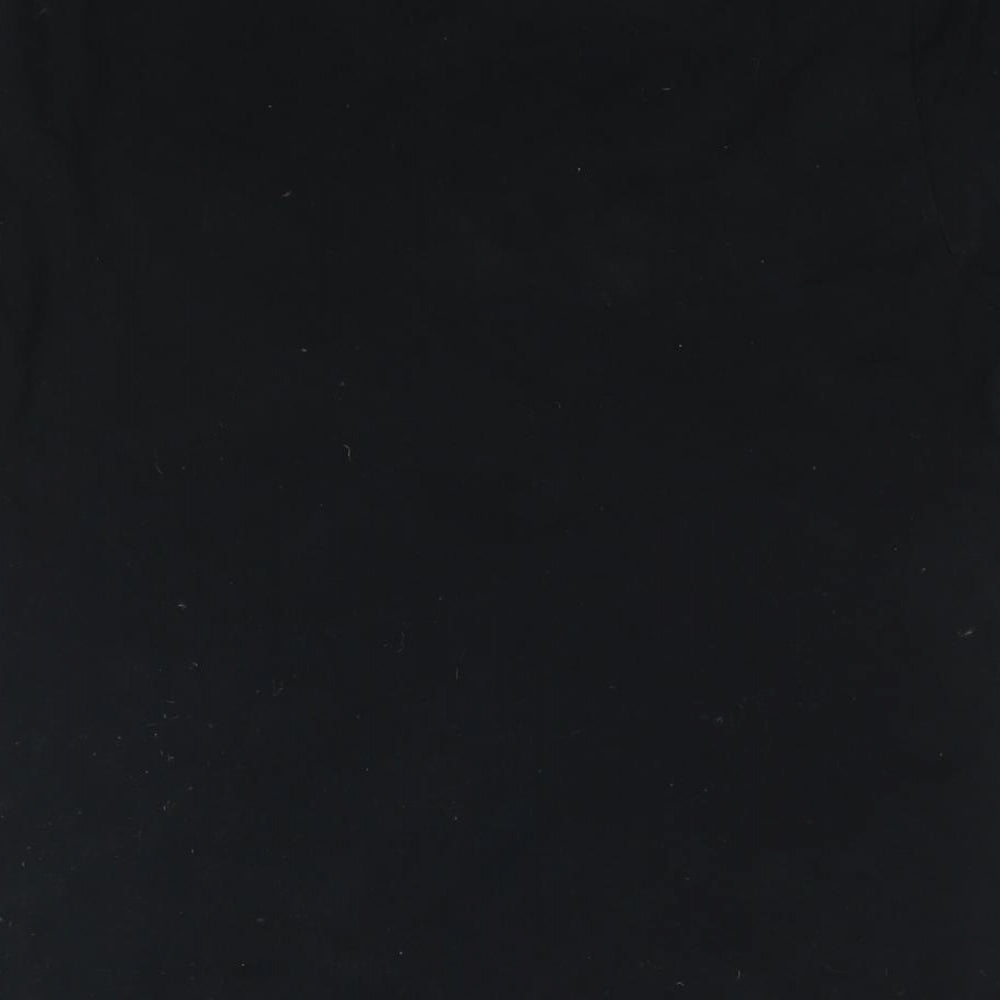 Converse Womens Black Cotton Basic T-Shirt Size S Crew Neck - Converse All Star Print