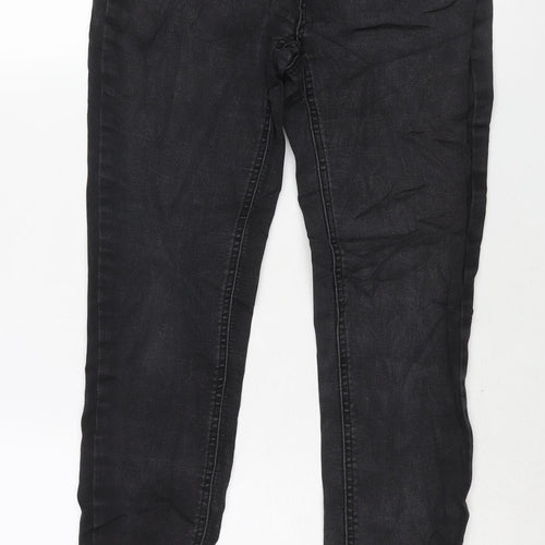 TU Womens Grey Cotton Skinny Jeans Size 12 L25 in Regular Zip