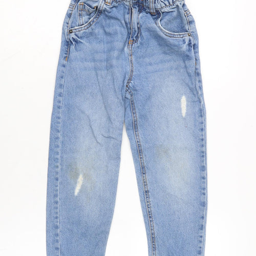 TU Boys Blue Cotton Skinny Jeans Size 8 Years L20 in Regular Zip