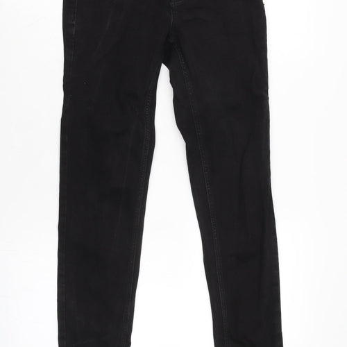 New Look Womens Black Cotton Skinny Jeans Size 6 L27.5 in Regular Zip