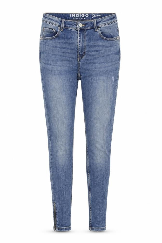Marks and Spencer Womens Blue Cotton Blend Skinny Jeans Size 10 L26.5 in Regular Zip - Zipped ankle.