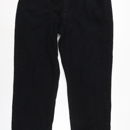 C2 Jeans Mens Black Cotton Straight Jeans Size 33 in L28 in Regular Zip