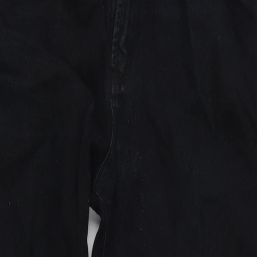 C2 Jeans Mens Black Cotton Straight Jeans Size 33 in L28 in Regular Zip