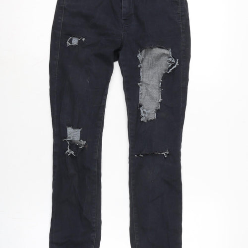 Diesal Womens Blue Cotton Blend Tapered Jeans Size 24 in L27 in Regular Zip