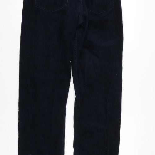 Blue Harbour Mens Blue Cotton Sweatpants Trousers Size 32 in L33 in Regular Tie